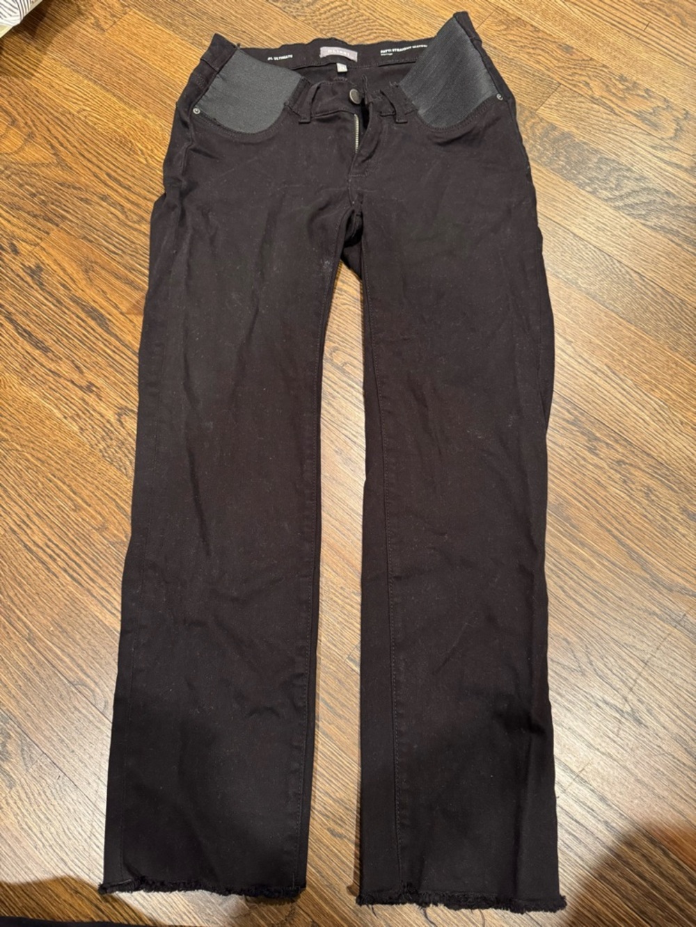 Dl1961 Black Patti Straight Maternity Pants